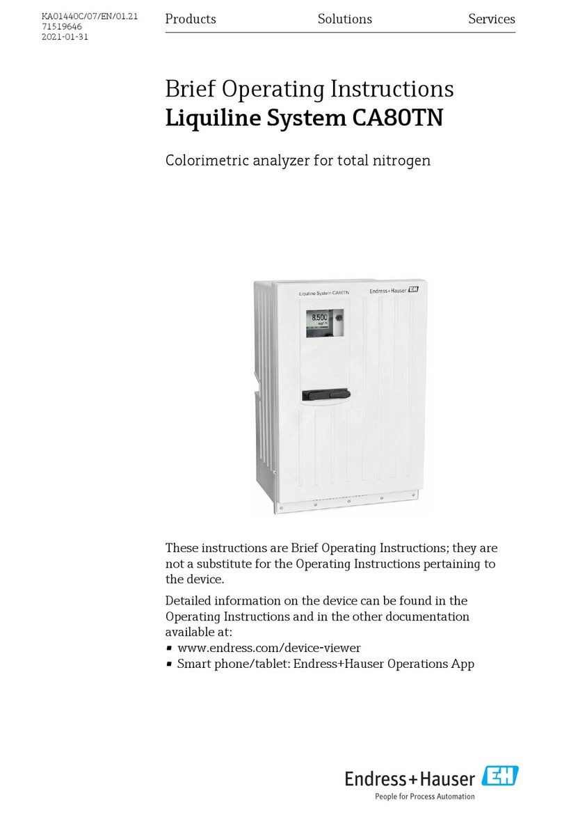Endress+Hauser Liquiline System CA80TN Brief operating instructions