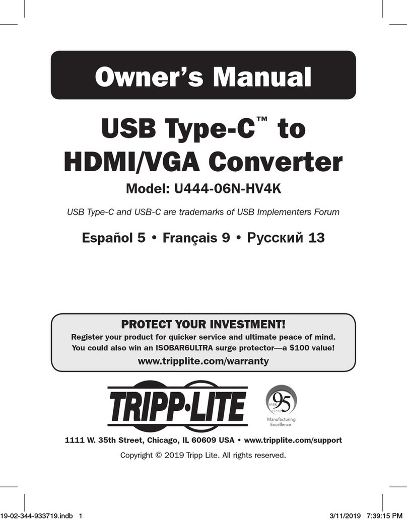 Tripp Lite U444-06N-HV4K owner's manual