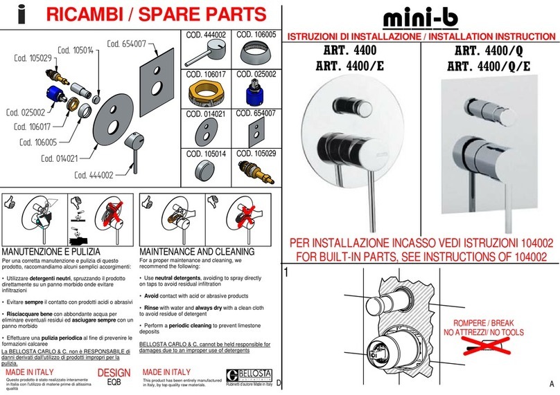 BELLOSTA Mini-B 4400 Installation instruction
