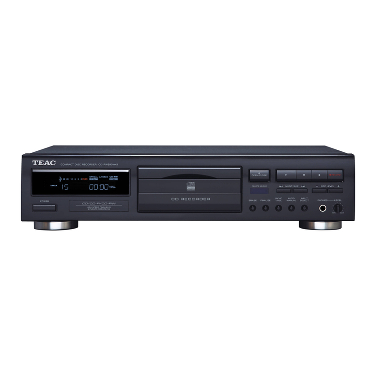 Teac CD-RW890 owner's manual