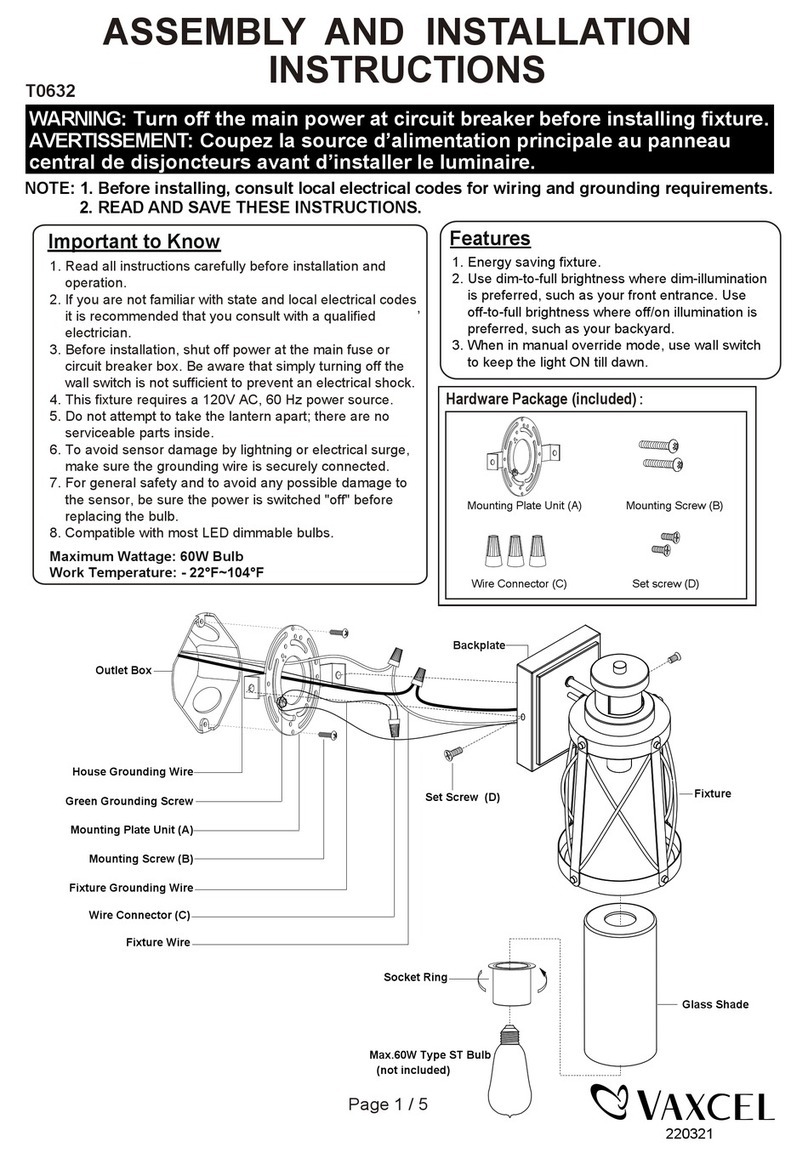 Vaxcel T0632 Instruction manual