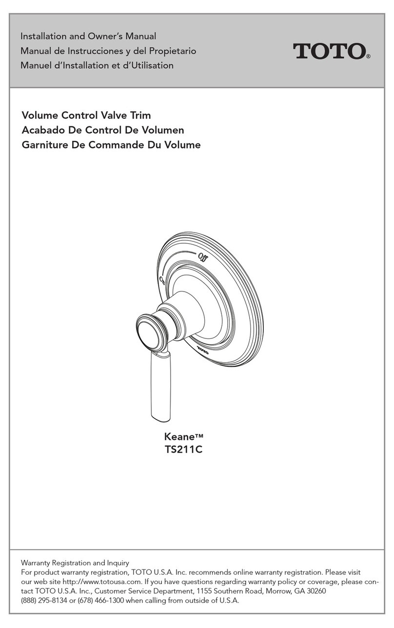 Toto Keane TS211C Installation and owner's manual
