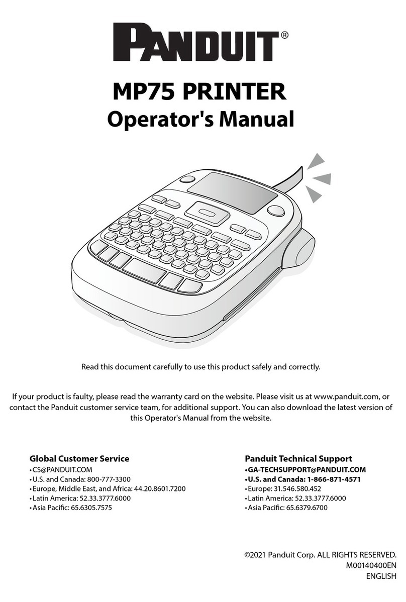 Panduit PXE MP75 Operator's manual
