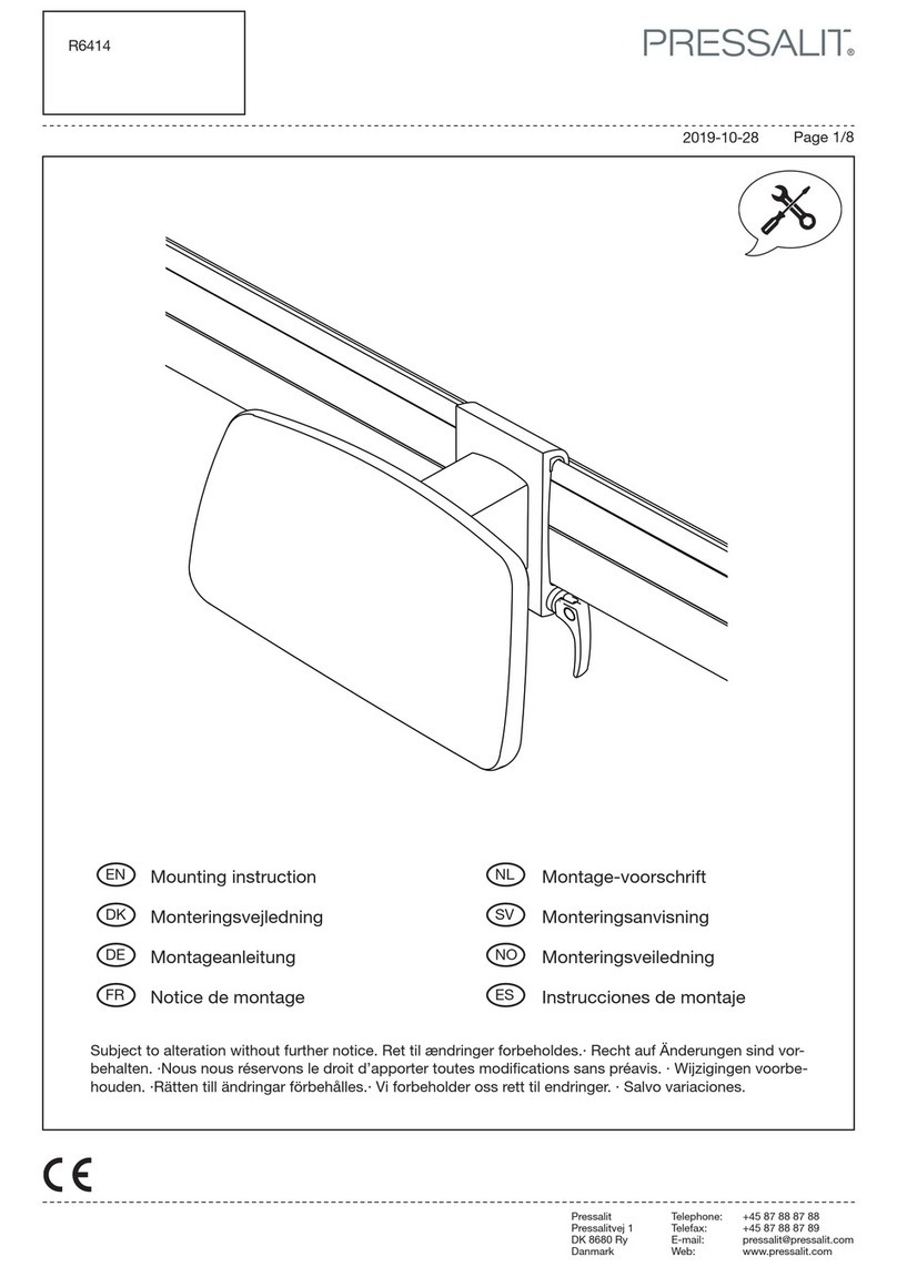 Pressalit R6414 Mounting instruction