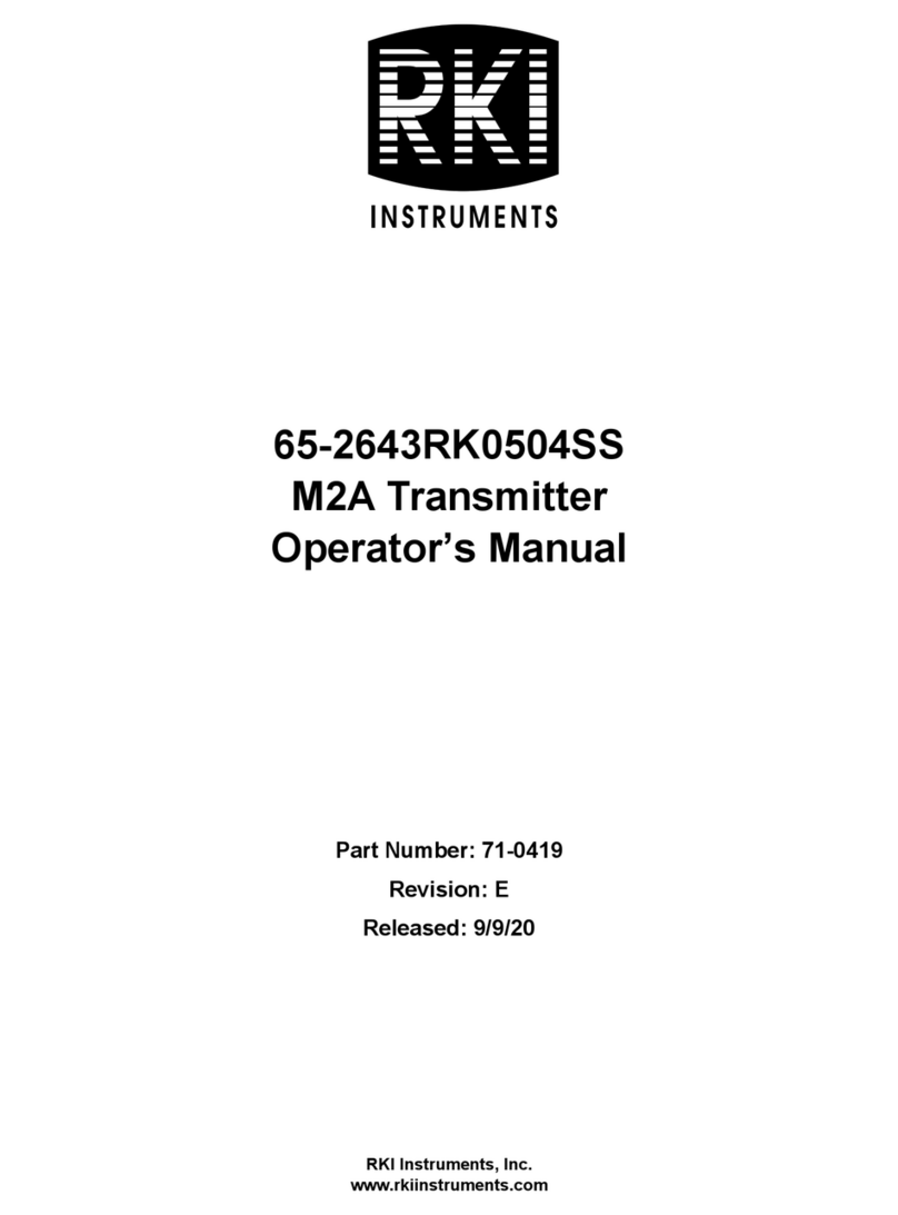 RKI Instruments 65-2643RK0504SS User manual