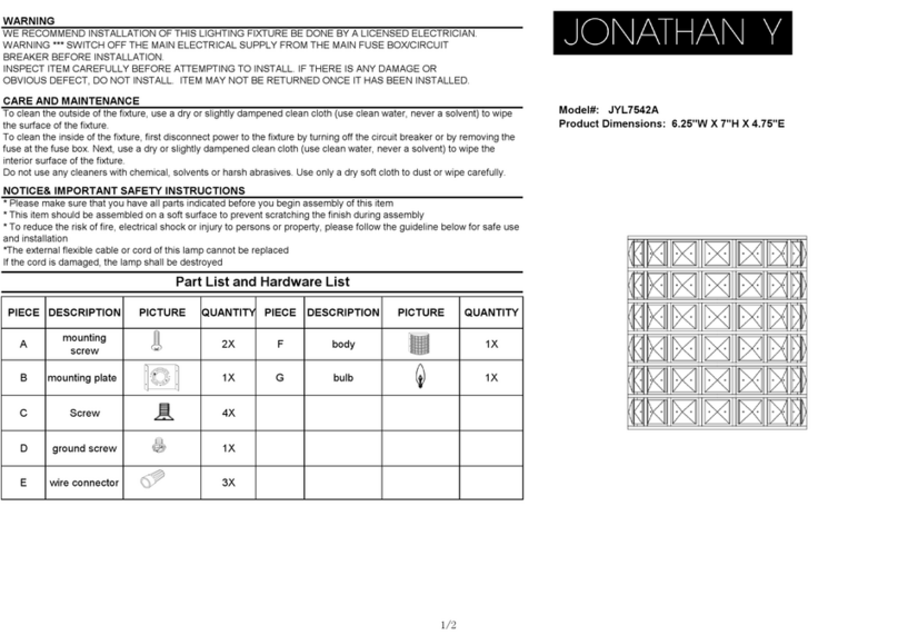 JONATHAN Y JYL7542A quick start guide