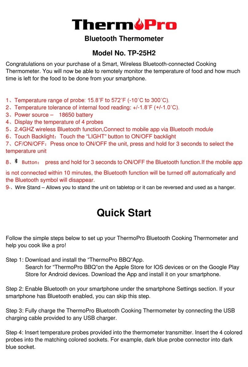 ThermoPro TP-25H2 user manual