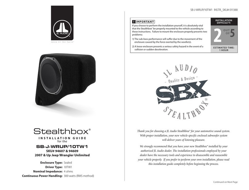 JL Audio 94607 User manual