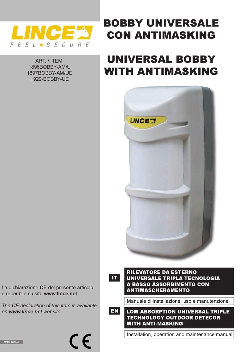 Lince 1896BOBBY-AM/U Installation, operation and maintenance manual