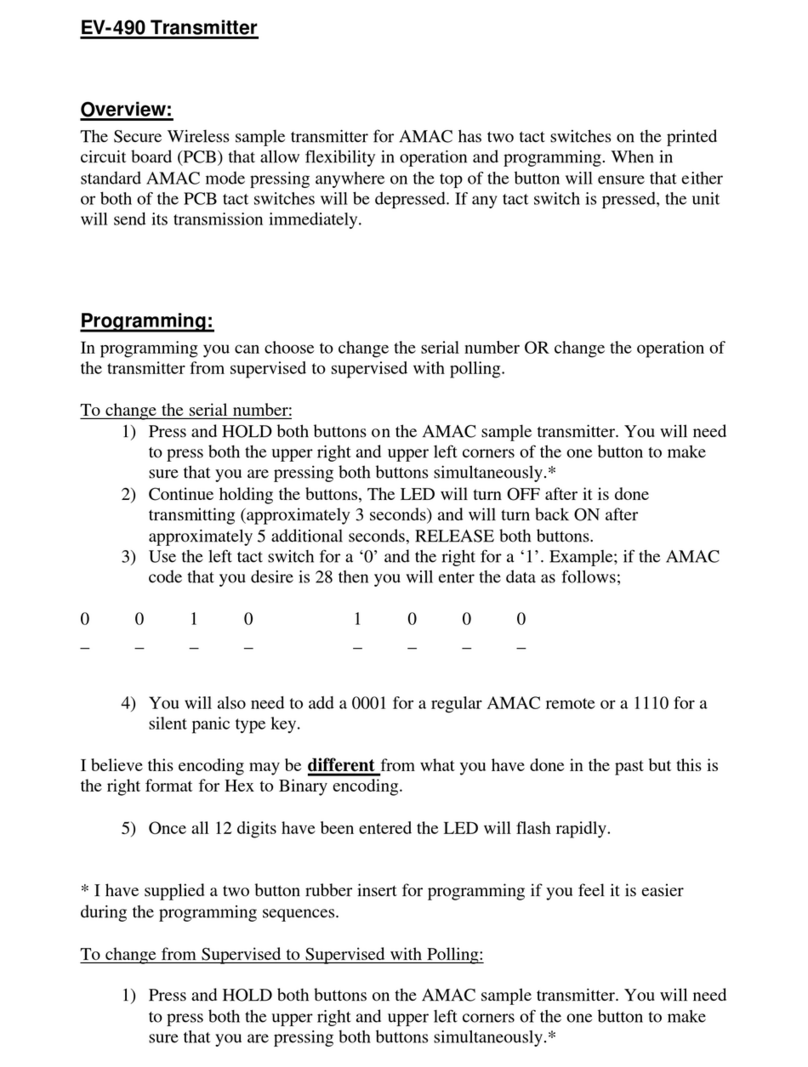 Secure Wireless EV-490 User manual