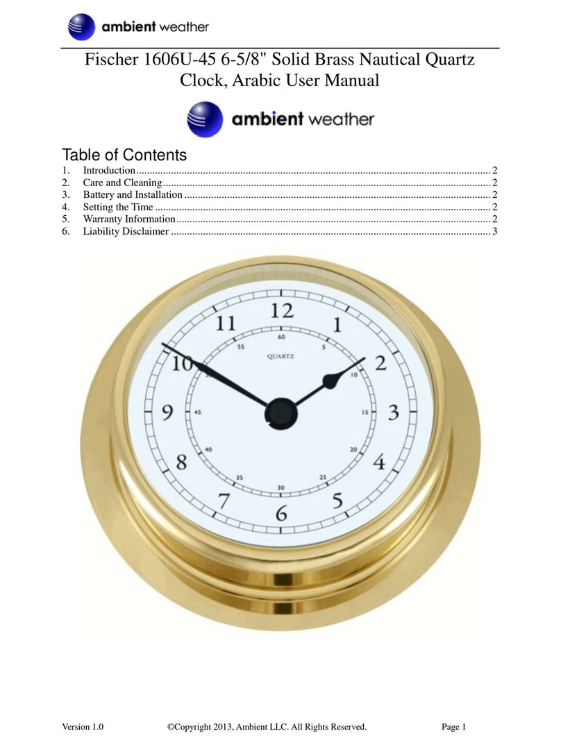 Ambient Weather Fischer 1606U-45 User manual