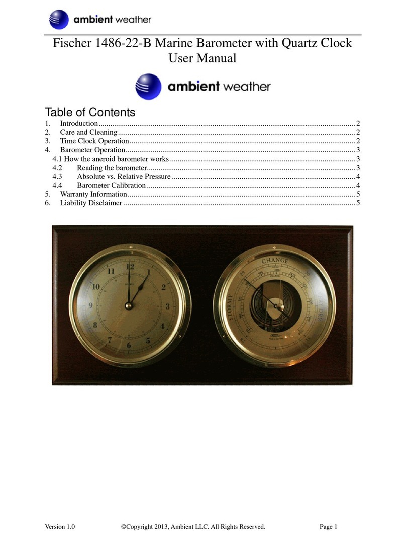 Ambient Weather Fischer 1486-22-B user manual
