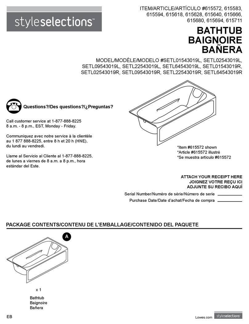 LOWE'S styleselections SETL09543019L quick start guide