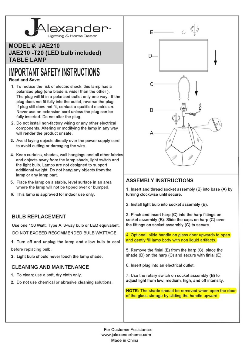 JALEXANDER JAE210 instruction manual