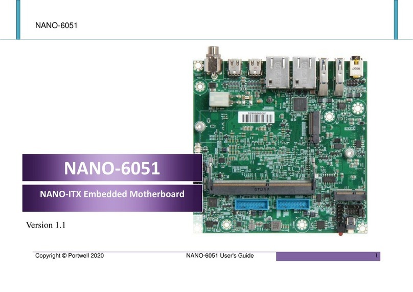 Portwell NANO-6051 User manual