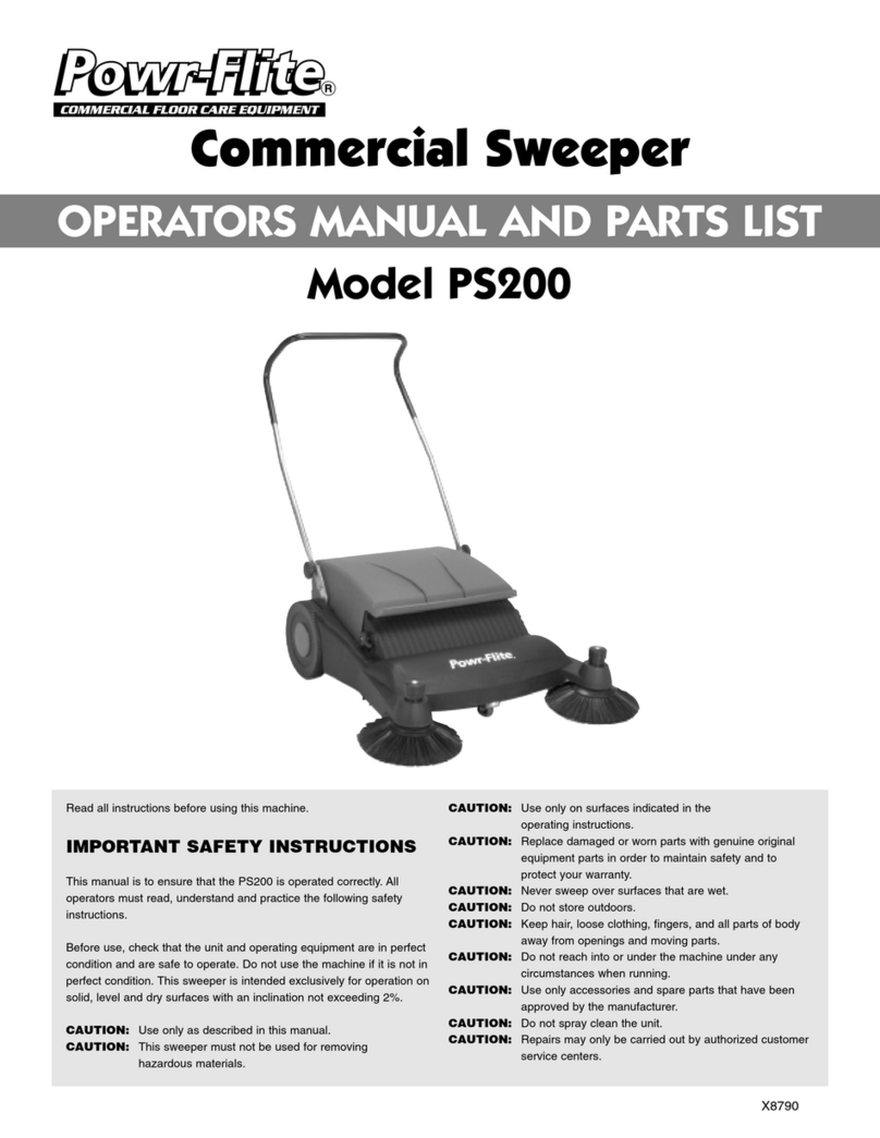 Powr-Flite PS200 Operators manual and parts lists