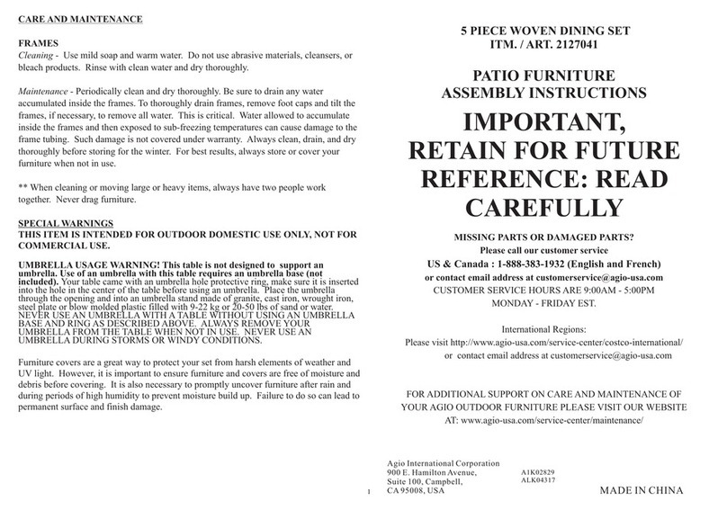 Agio 2127041 User manual