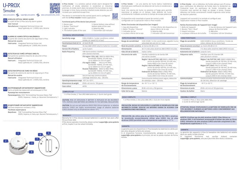 U-Prox Smoke User manual U-Prox Smoke User manual