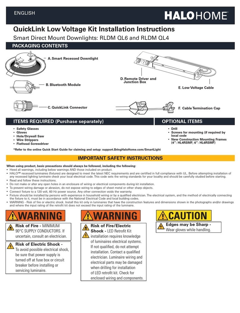 Halo home RLDM QL4 installation instructions