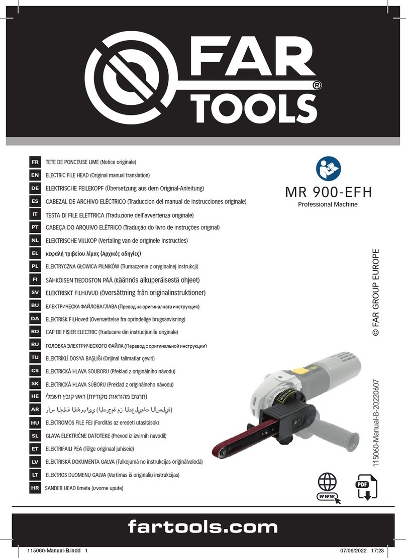 Far Tools MR 900-EFH Use and care manual