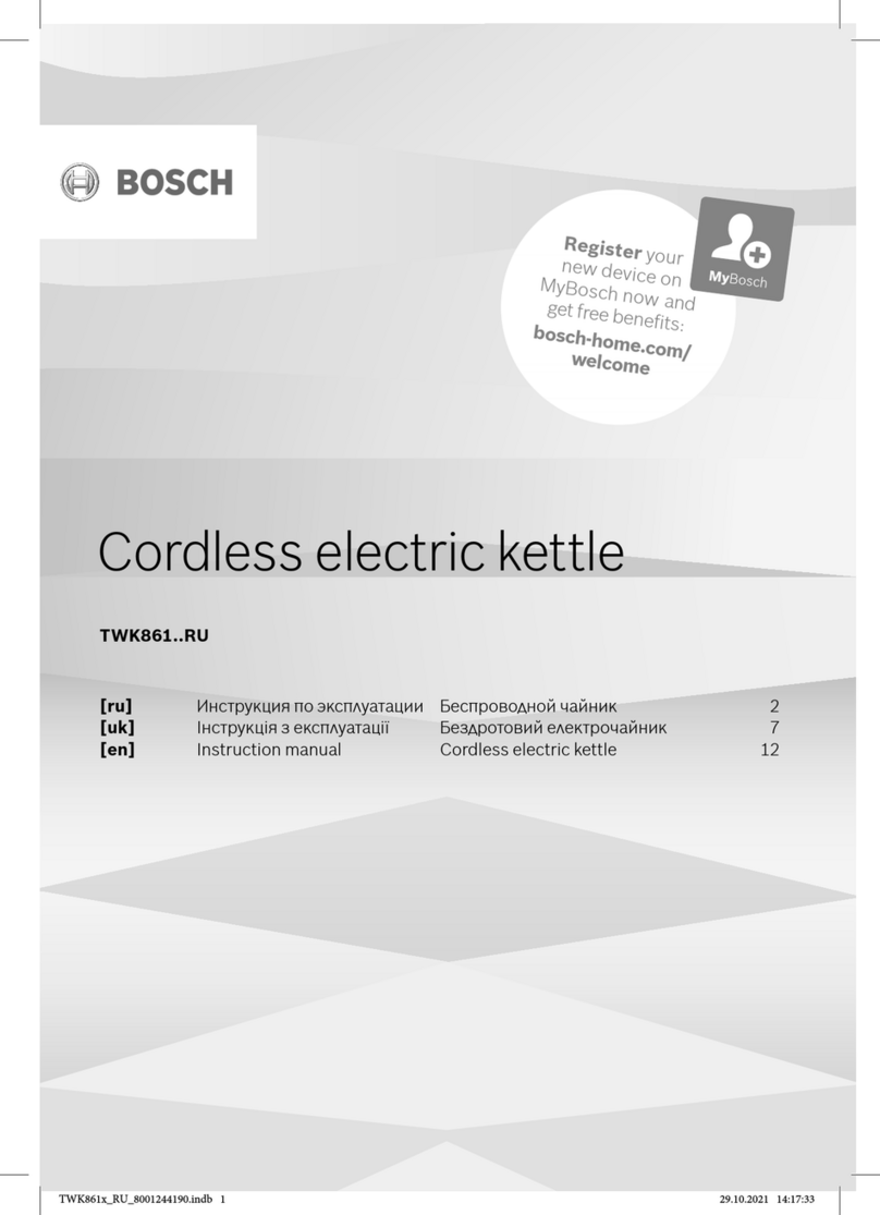 Bosch TWK861 RU Series User manual Bosch TWK861 RU Series User manual