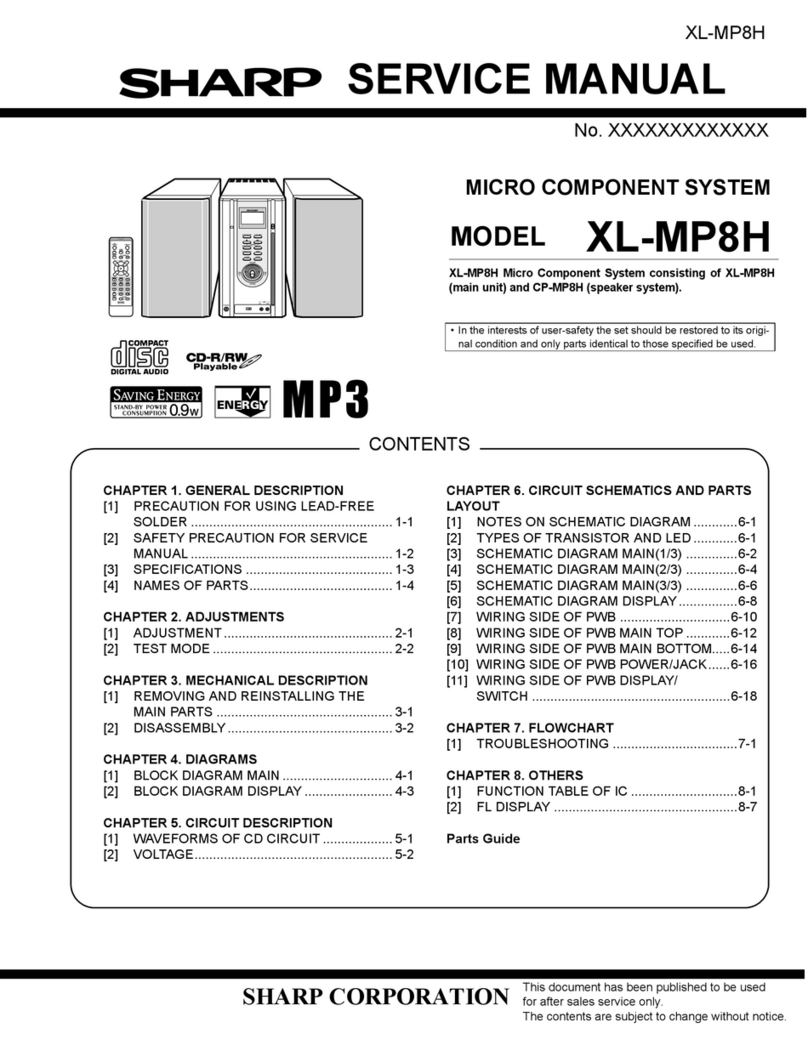 Sharp XL-MP8H User manual Sharp XL-MP8H User manual