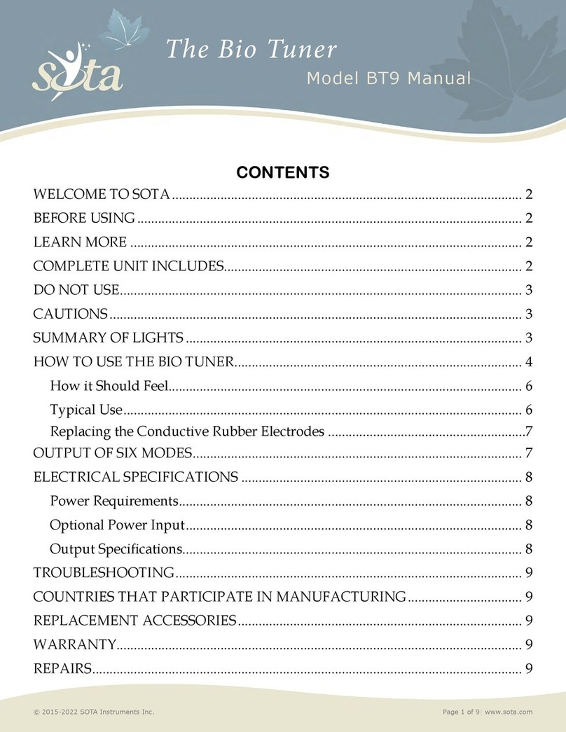 Sota Bio Tuner BT9 manual