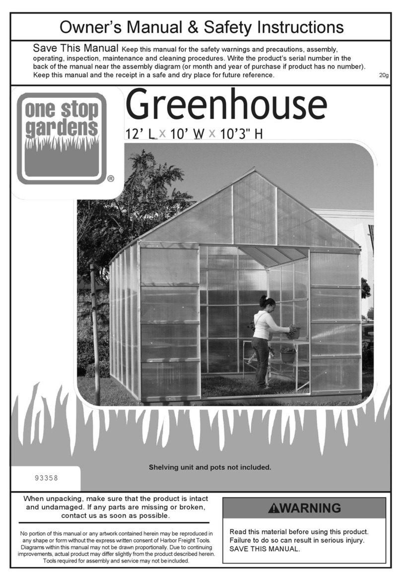 One Stop Gardens 93358 Owner's manual & safety instructions One Stop Gardens 93358 Owner's manual & safety instructions