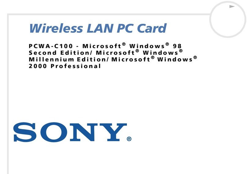 Sony PCWA-C100 owner's manual