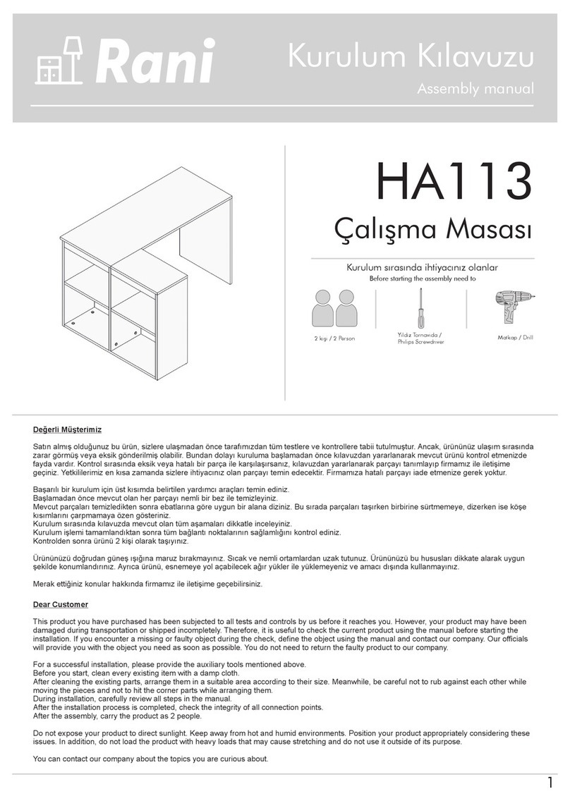 pakoworld Rani HA113 Assembly manual