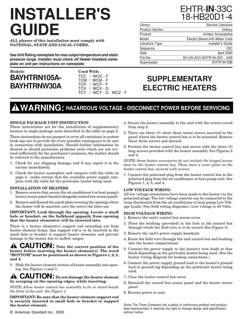Trane Technologies BAYHTRN105A Installer's guide