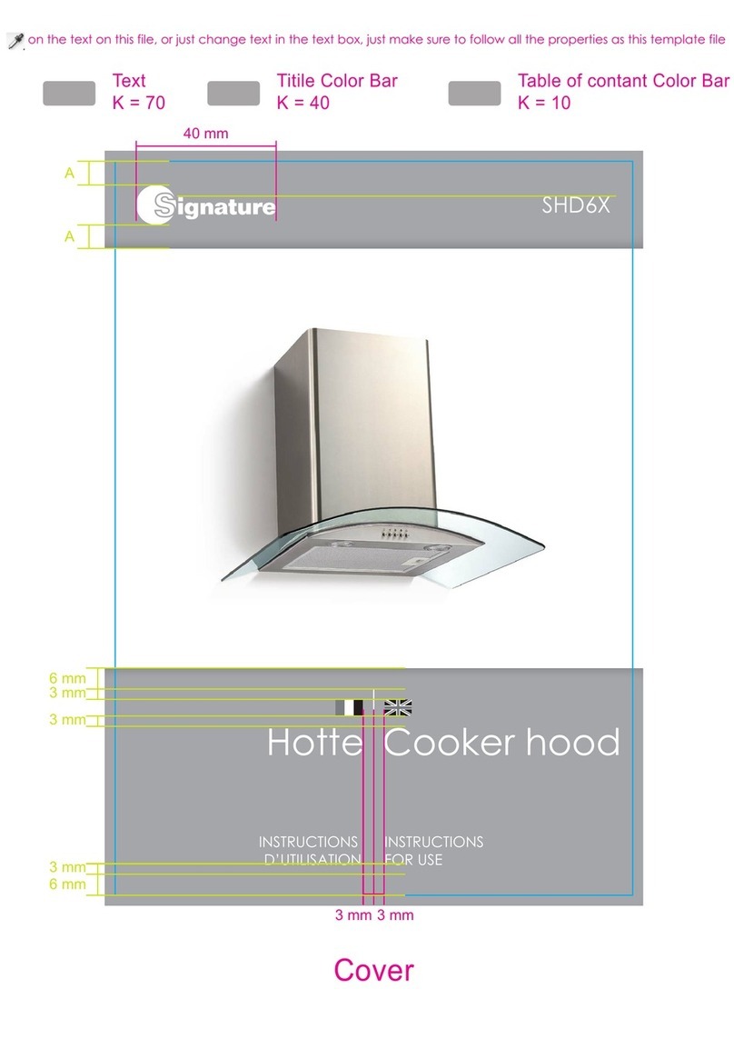 Signature SHD6X User manual