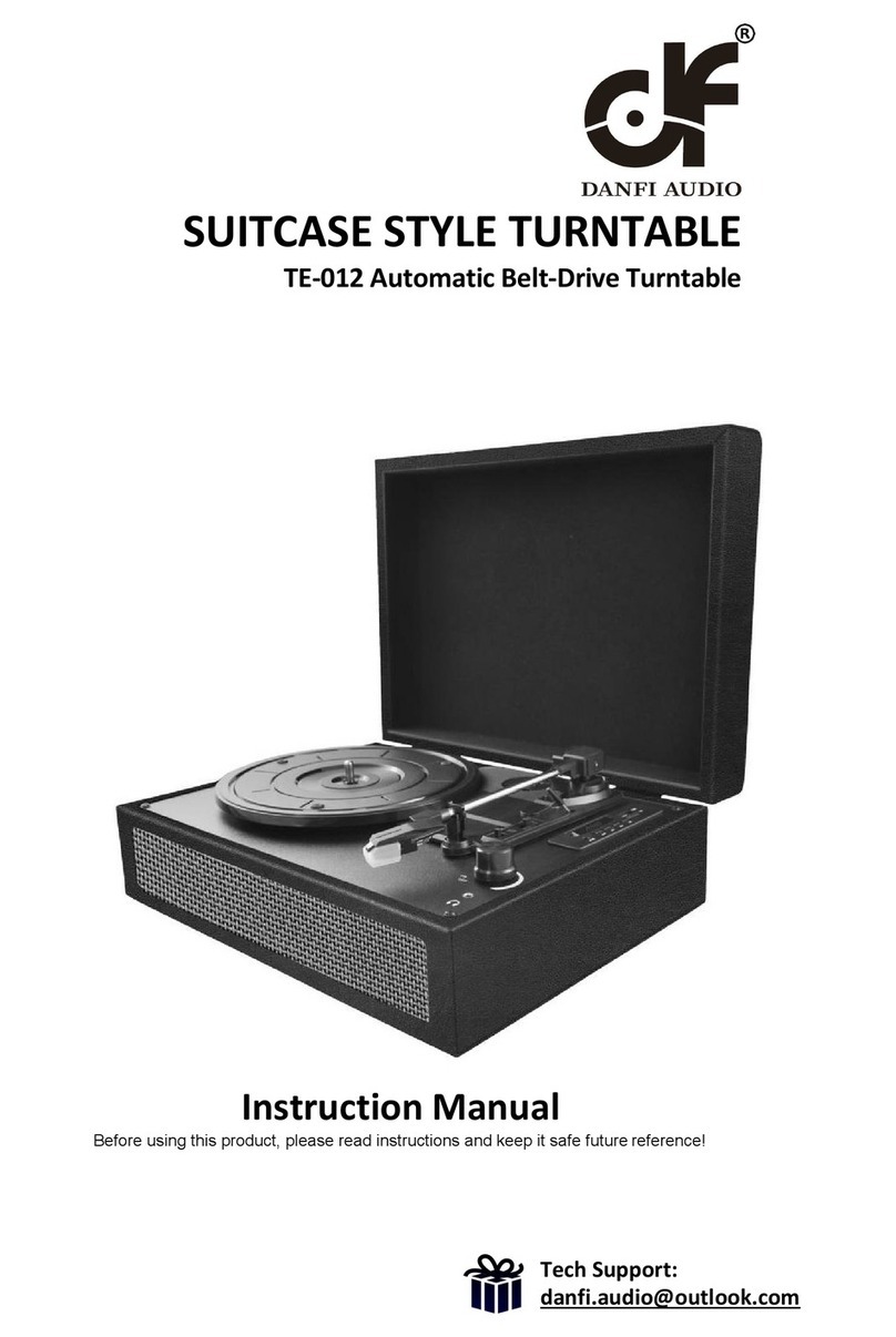 DANFI AUDIO TE-012 instruction manual