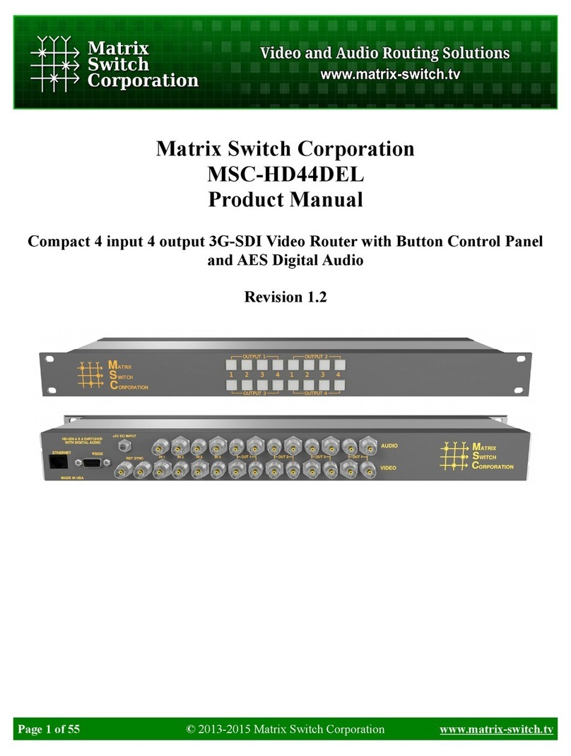 Matrix Switch Corporation MSC-HD44DEL User manual