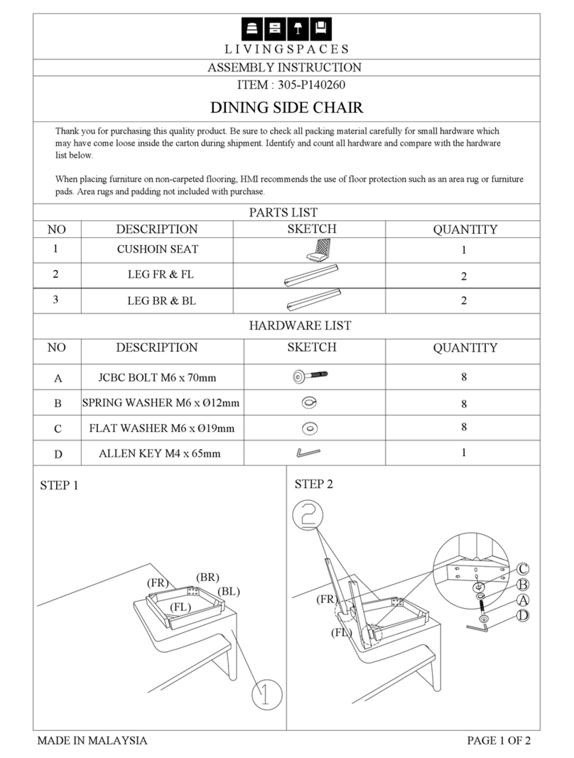Living Spaces 305-P140260 User manual Living Spaces 305-P140260 User manual