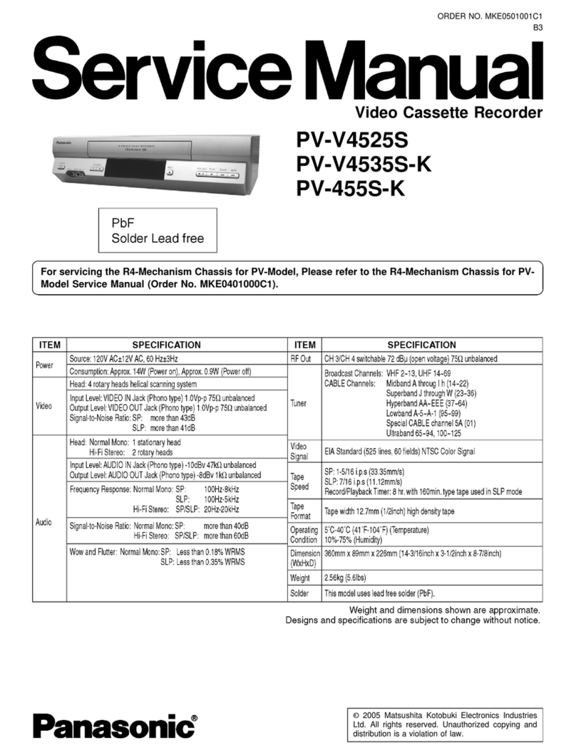Panasonic PV-V4525S User manual
