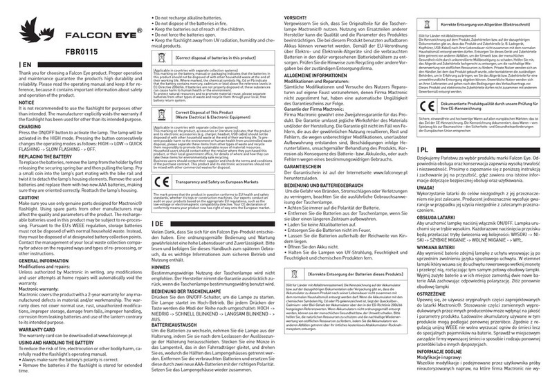 FALCON EYE FBR0115 quick start guide