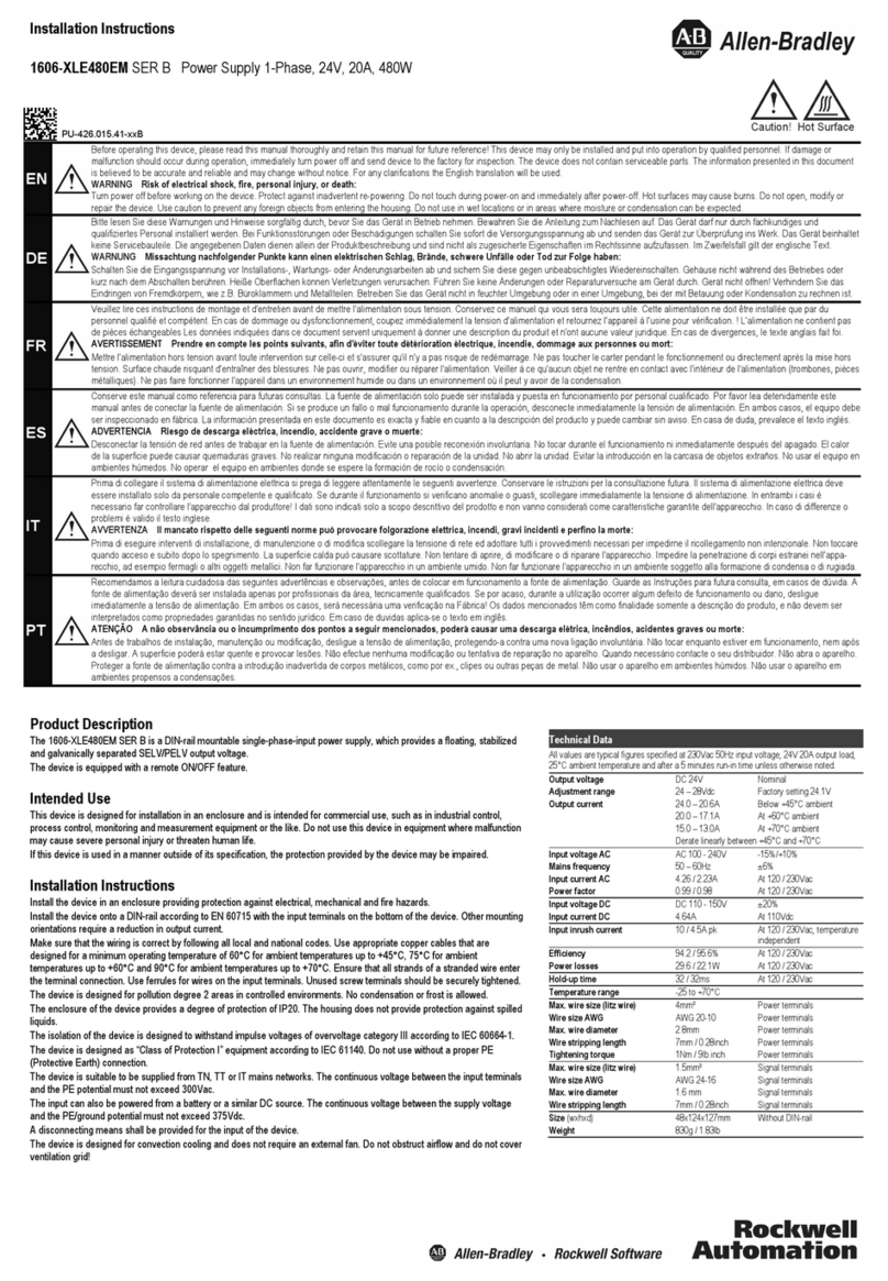 Allen-Bradley 1606-XLE480EM installation instructions