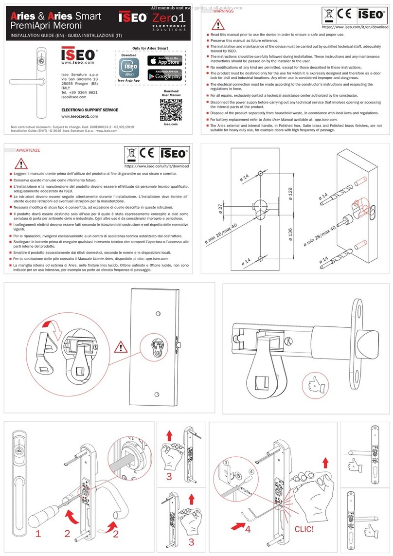 Iseo Aries PremiApri Meroni User manual