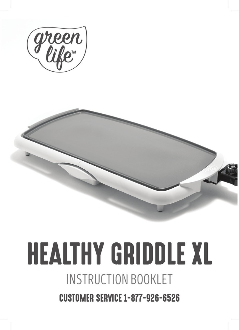 Greenlife HEALTHY GRIDDLE XL Instruction booklet