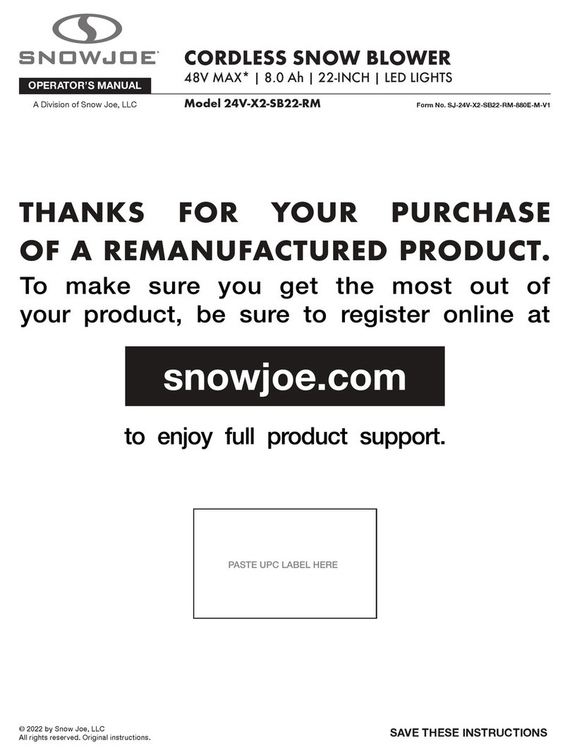 SNOWJOE 24V-X2-SB22-RM User manual