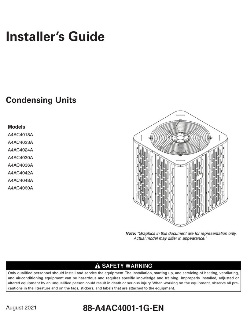 Trane A4AC4018A Assembly instructions