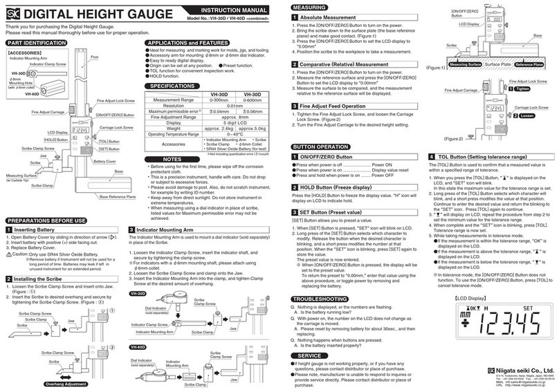 Niigata seiki VH-30D User manual