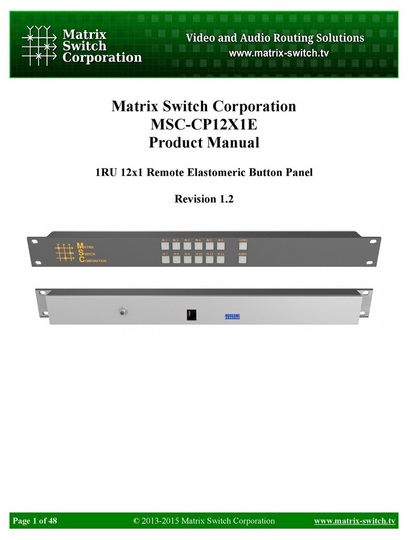 Matrix Switch Corporation MSC-CP12X1E User manual
