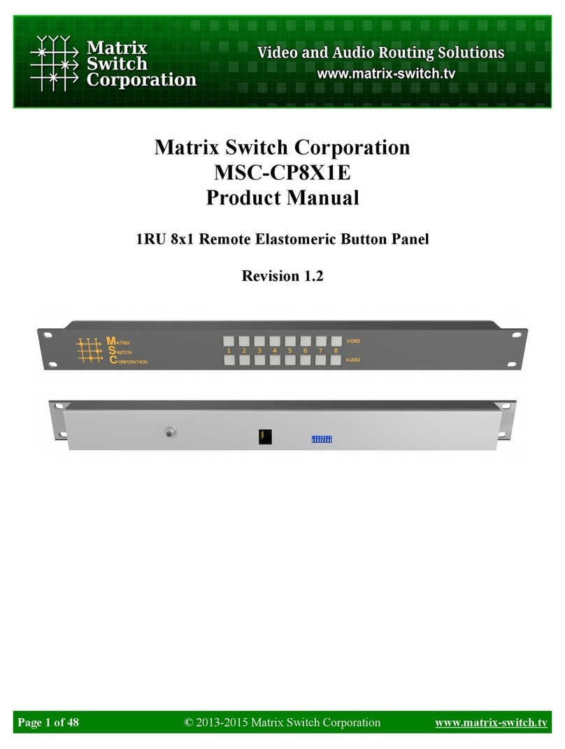 Matrix Switch Corporation MSC-CP8X1E User manual