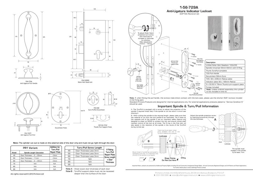 Primera 1-56-729A Fittings guide