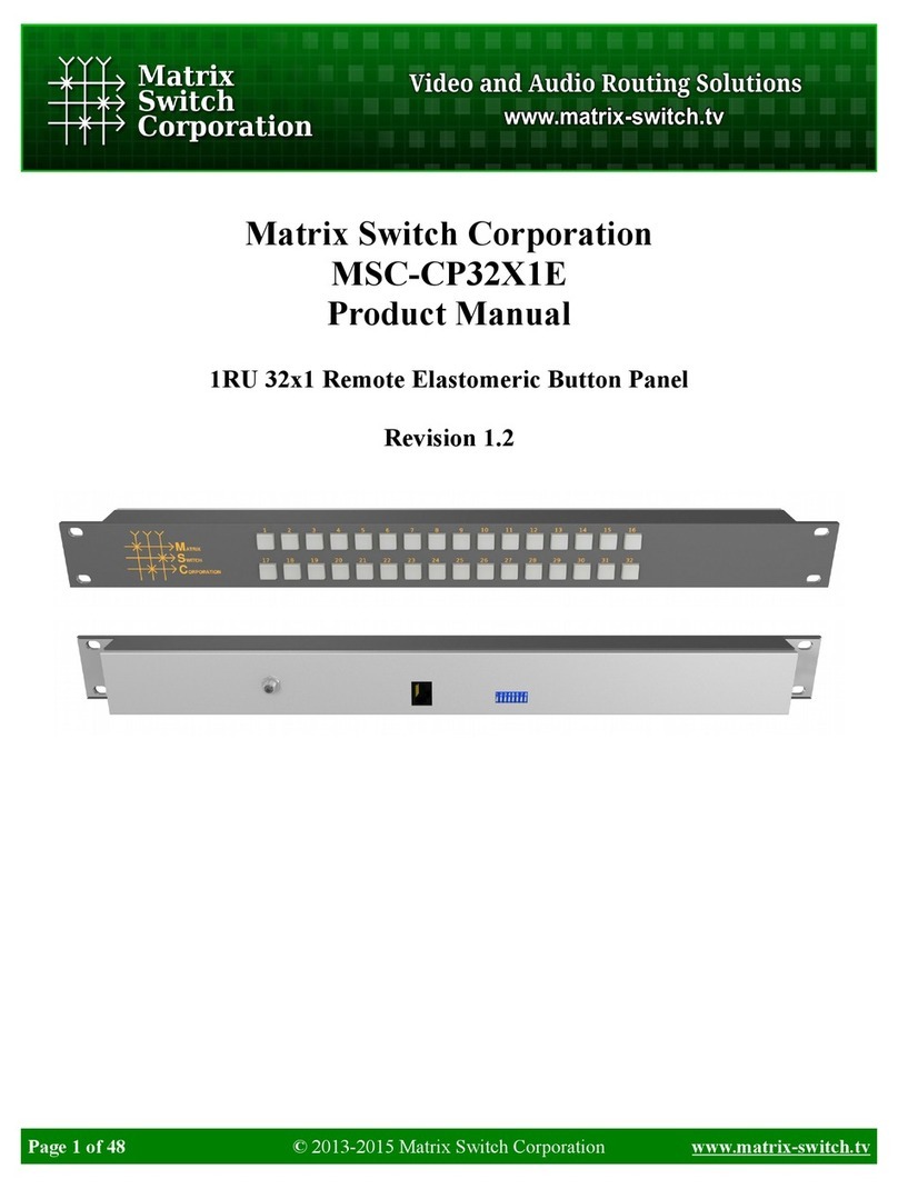 Matrix Switch Corporation MSC-CP32X1E User manual