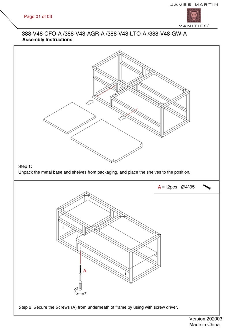 JAMES MARTIN VANITIES 388-V48-CFO-A Assembly instructions