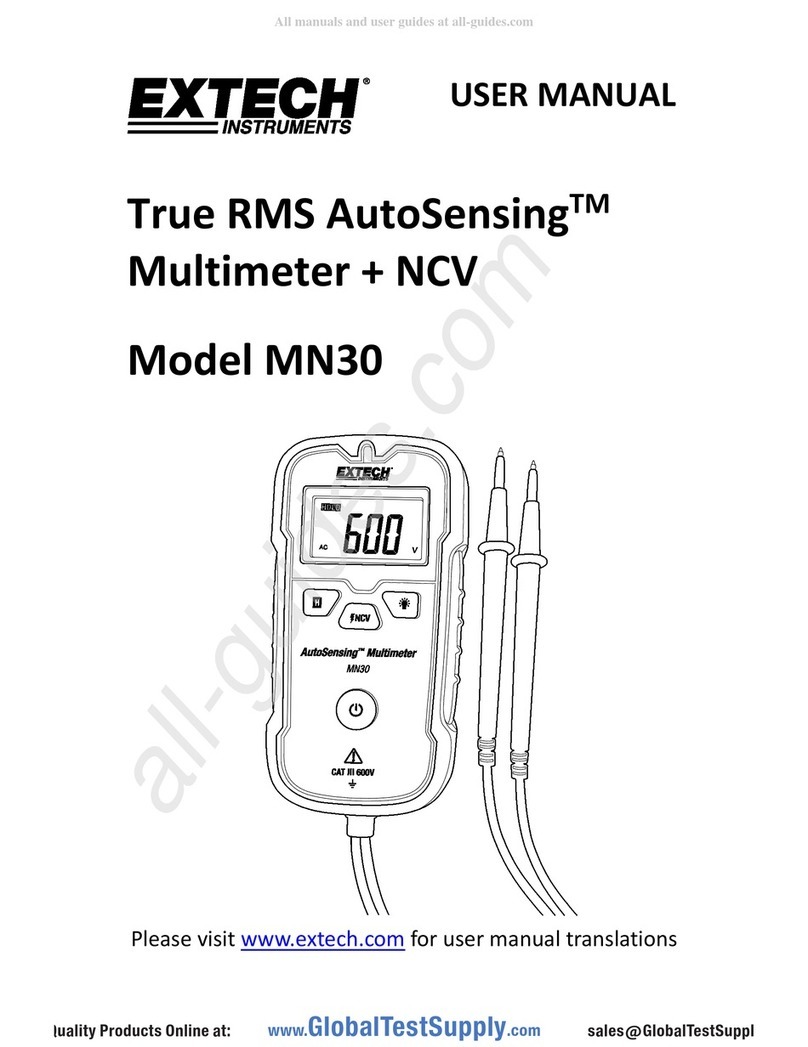 Extech Instruments MN30 User manual Extech Instruments MN30 User manual