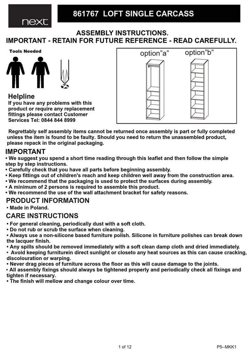 Next LOFT 861767 User manual Next LOFT 861767 User manual